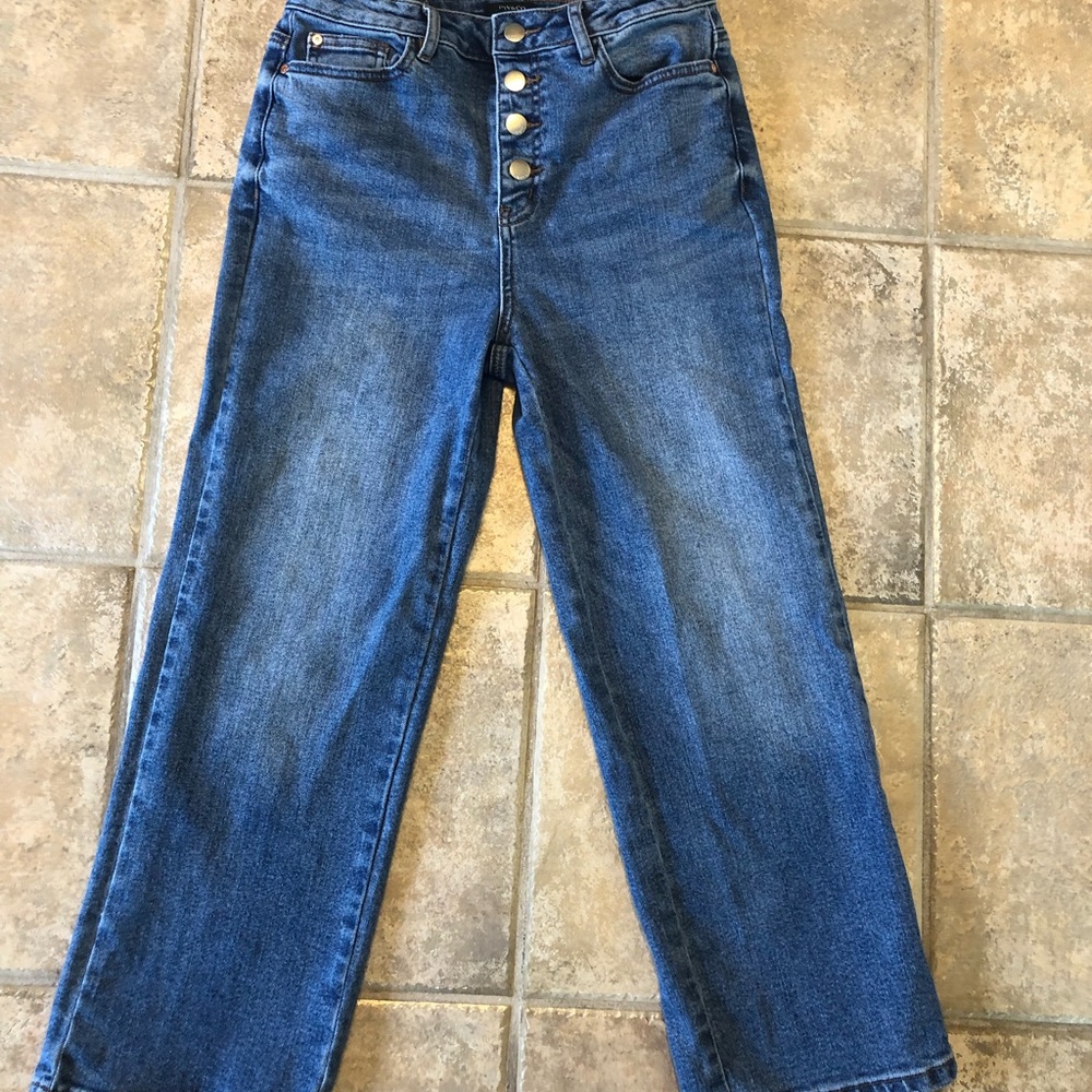 Womens RW&Co high waist, cropped, wide leg size 27